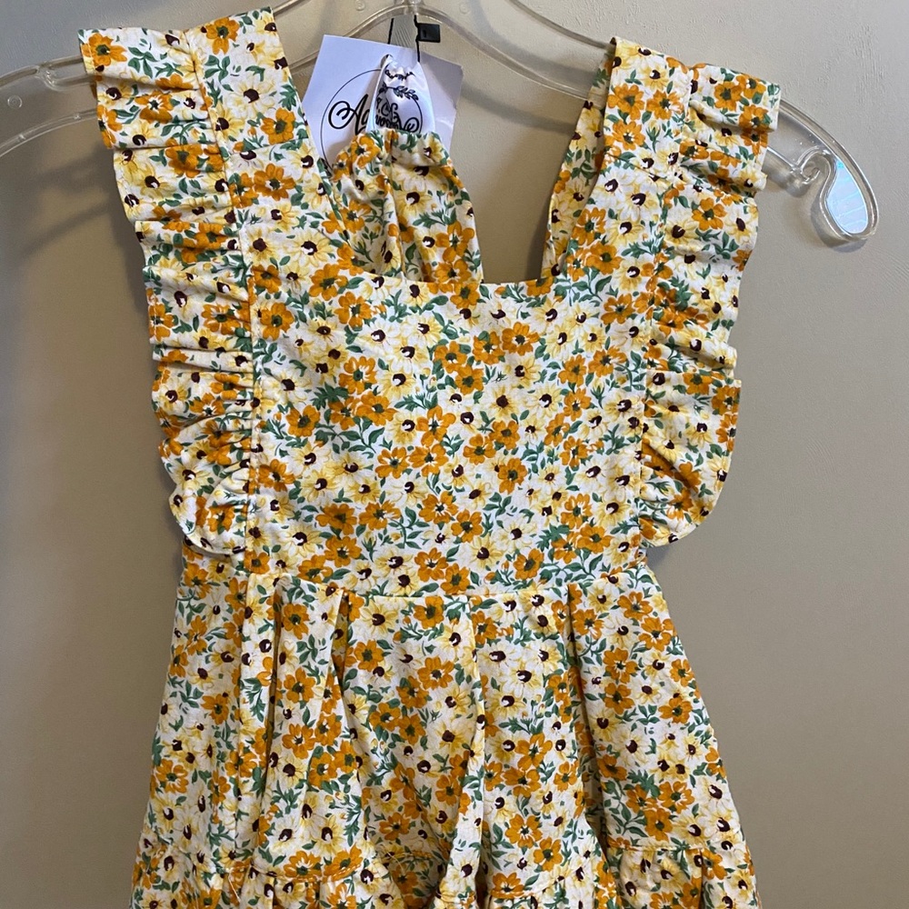 Baby girls, vintage style Pinafore dress